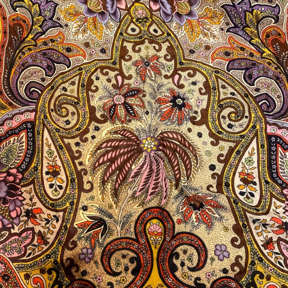 Etro Floral Paisley Silk Wool Scarf